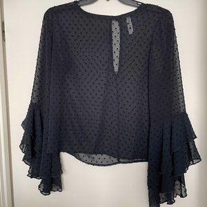 Sheer Navy Blouse